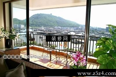欧式阳台实景图茶点桌