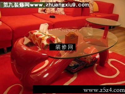 新婚房流行客厅实景图茶几