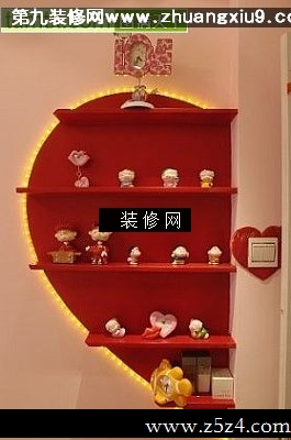 新婚房流行客厅实景图搁架