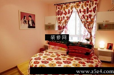 新婚房流行卧室实景图床
