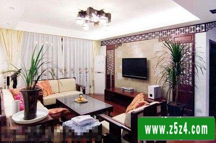 中国风电视背景墙装修效果图混搭现在风格美伦美焕